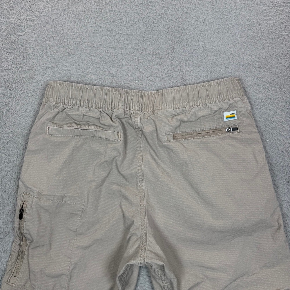 Vuori Mens Ripstop Shorts Khaki Tan Organic Cotton Stretch Utility Size Small - Picture 4 of 11